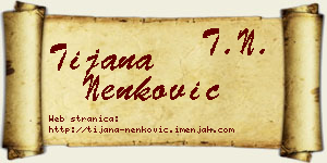 Tijana Nenković vizit kartica